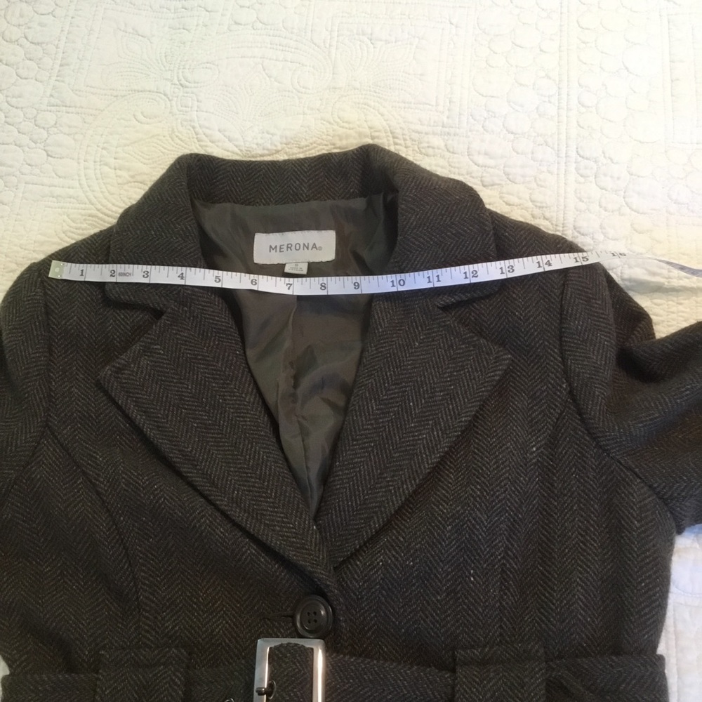 Merona Winter Coat. Olive Green and Brown. Size S - Picture 8 of 8